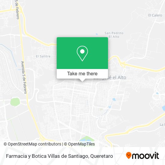 Farmacia y Botica Villas de Santiago map