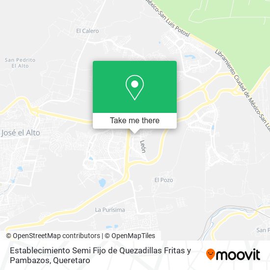 Mapa de Establecimiento Semi Fijo de Quezadillas Fritas y Pambazos