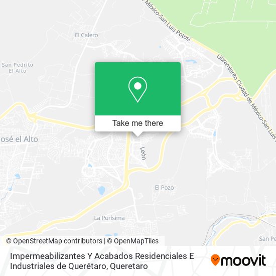 Mapa de Impermeabilizantes Y Acabados Residenciales E Industriales de Querétaro