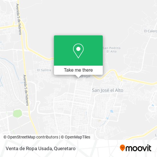Venta de Ropa Usada map