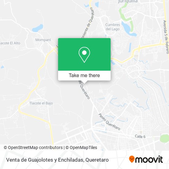 Mapa de Venta de Guajolotes y Enchiladas