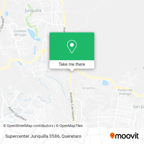Supercenter Juriquilla 3586 map