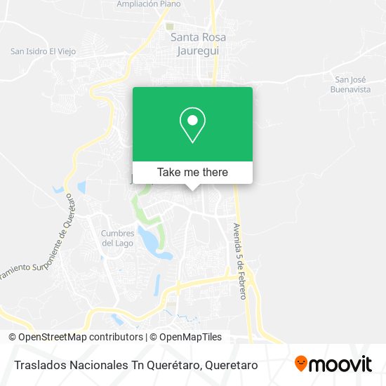Traslados Nacionales Tn Querétaro map