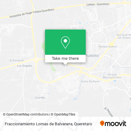 Mapa de Fraccionamiento Lomas de Balvanera
