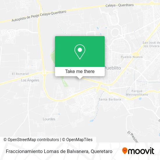 Mapa de Fraccionamiento Lomas de Balvanera