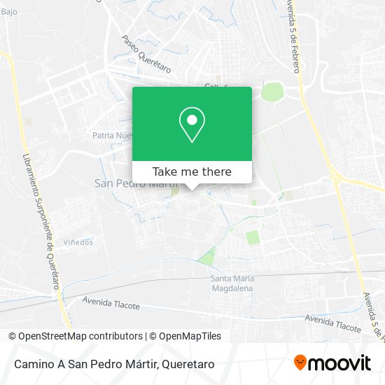 Camino A San Pedro Mártir map