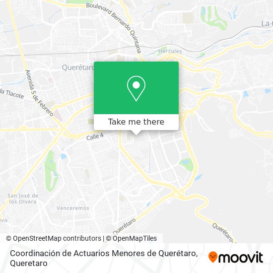 Coordinación de Actuarios Menores de Querétaro map