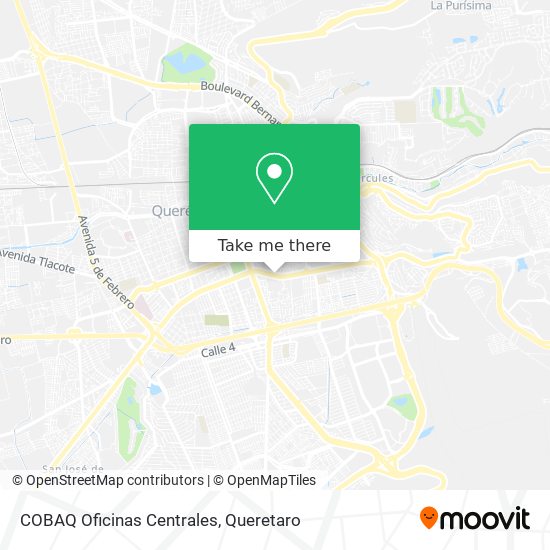 Mapa de COBAQ Oficinas Centrales