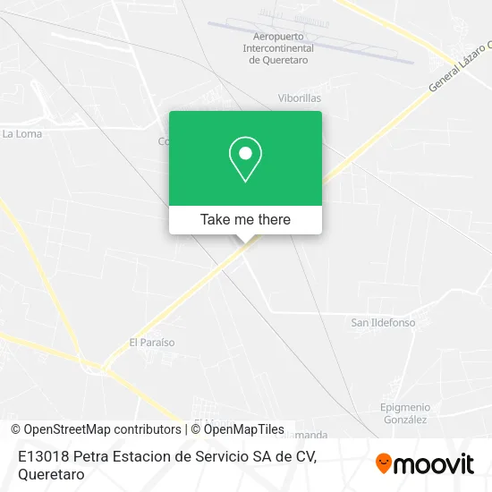 Mapa de E13018 Petra Estacion de Servicio SA de CV