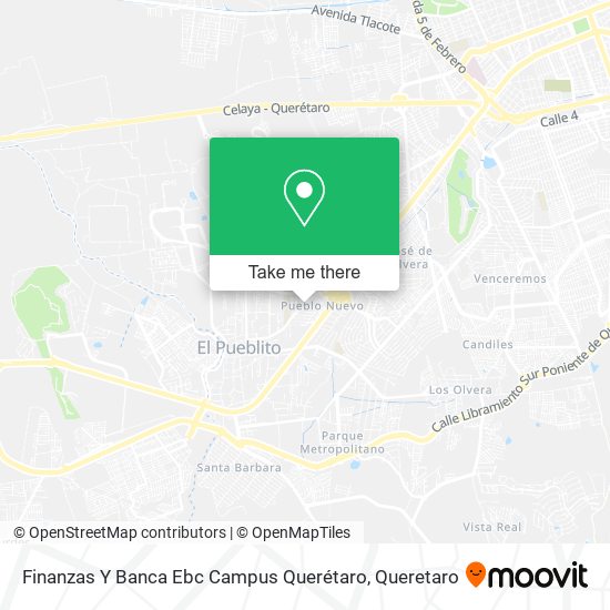 Finanzas Y Banca Ebc Campus Querétaro map