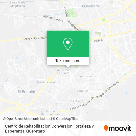 Centro de Rehabilitación Conversión Fortaleza y Esperanza map