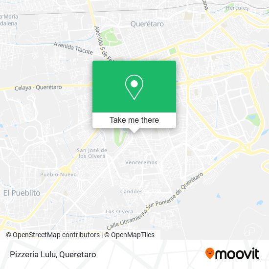 Mapa de Pizzeria Lulu