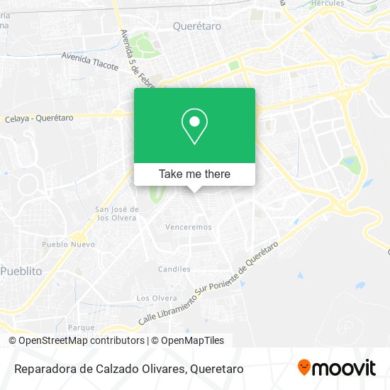 Reparadora de Calzado Olivares map