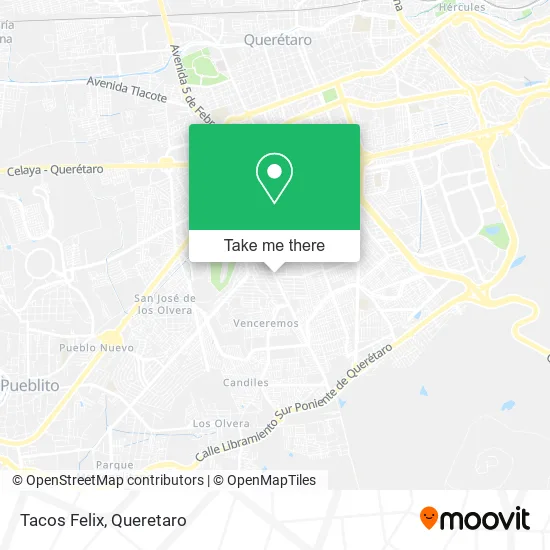 Mapa de Tacos Felix
