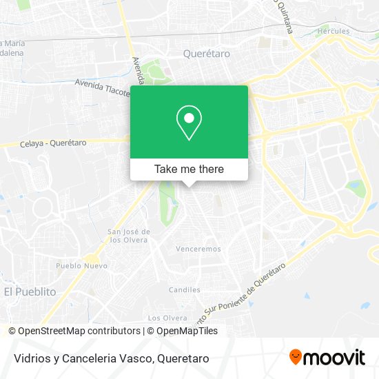 Mapa de Vidrios y Canceleria Vasco