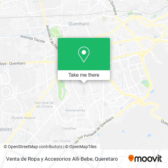 Mapa de Venta de Ropa y Accesorios Alli-Bebe