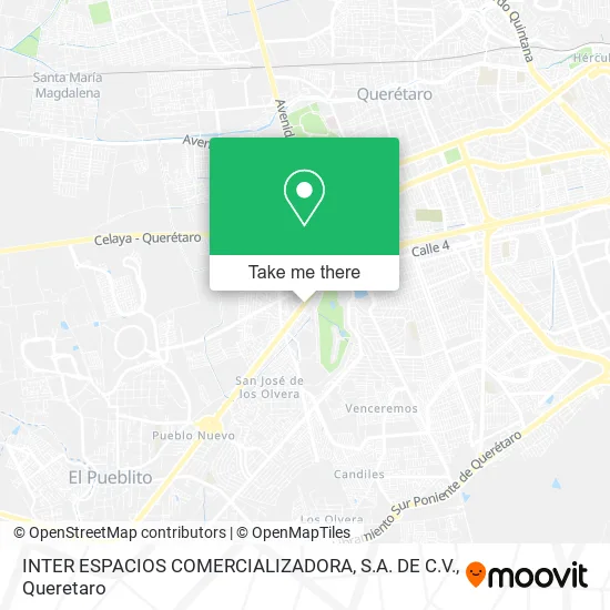 Mapa de INTER ESPACIOS COMERCIALIZADORA, S.A. DE C.V.