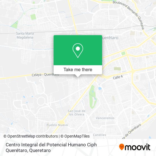 Mapa de Centro Integral del Potencial Humano Ciph Querétaro