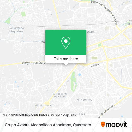 Grupo Avante Alcoholicos Anonimos map