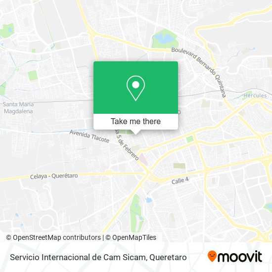 Servicio Internacional de Cam Sicam map