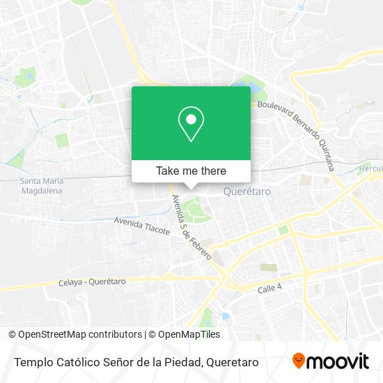 Mapa de Templo Católico Señor de la Piedad