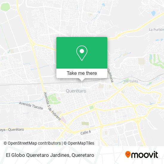 Mapa de El Globo Queretaro Jardines