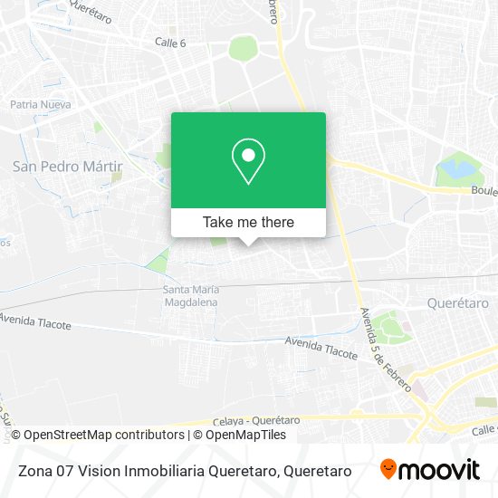 Zona 07 Vision Inmobiliaria Queretaro map