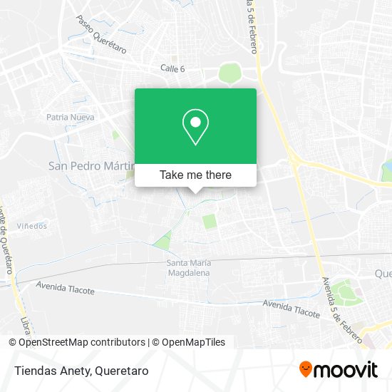 Tiendas Anety map