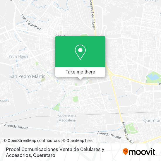 Mapa de Procel Comunicaciones Venta de Celulares y Accesorios