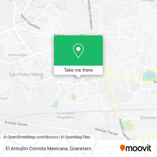 Mapa de El Antojito Comida Mexicana