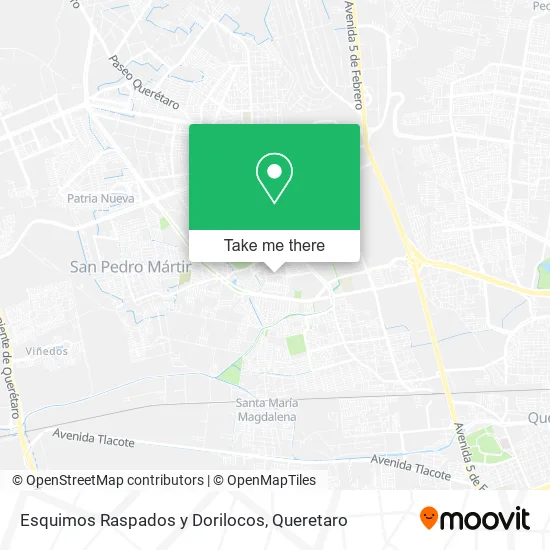 Mapa de Esquimos Raspados y Dorilocos
