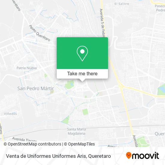 Mapa de Venta de Uniformes Uniformes Aris