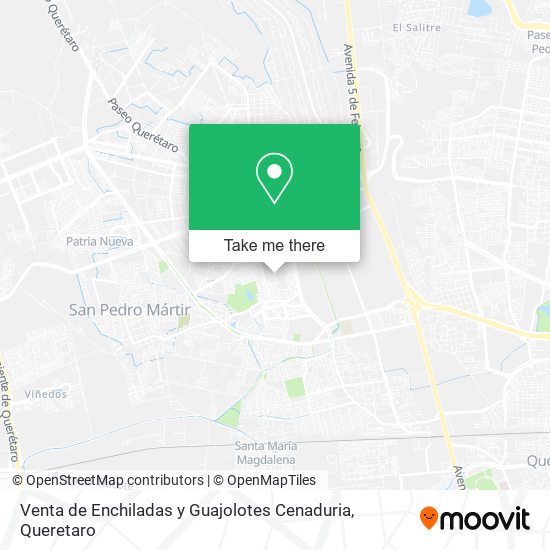 Mapa de Venta de Enchiladas y Guajolotes Cenaduria