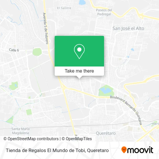 Tienda de Regalos El Mundo de Tobi map