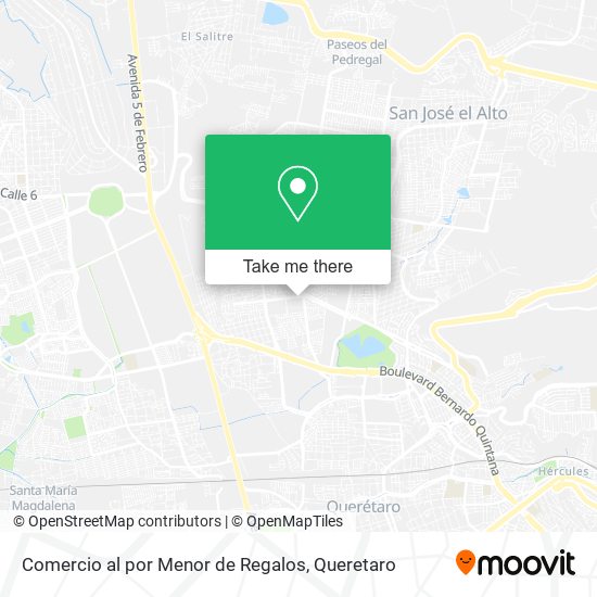 Comercio al por Menor de Regalos map