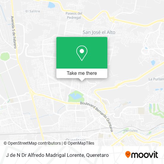 J de N Dr Alfredo Madrigal Lorente map