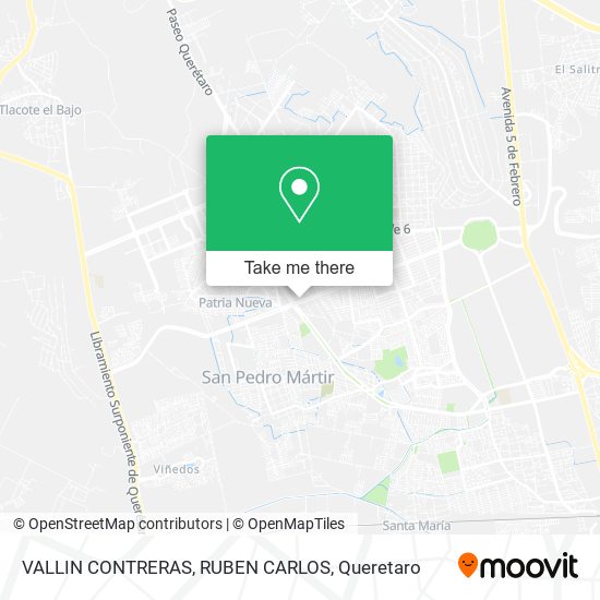 Mapa de VALLIN CONTRERAS, RUBEN CARLOS