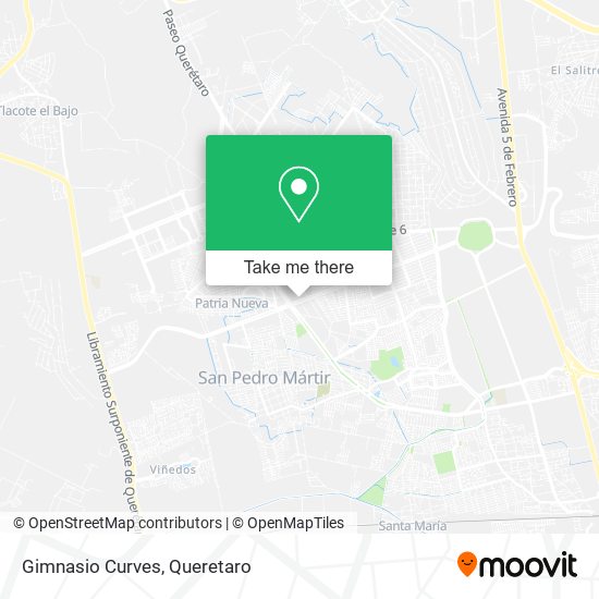 Gimnasio Curves map