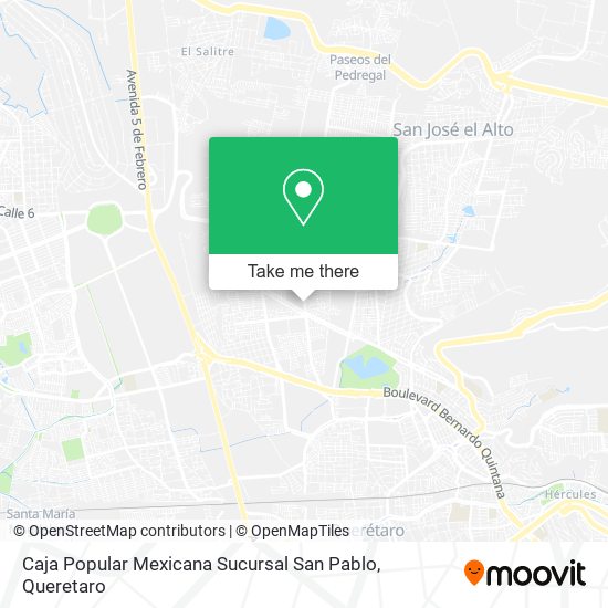 Caja Popular Mexicana Sucursal San Pablo map