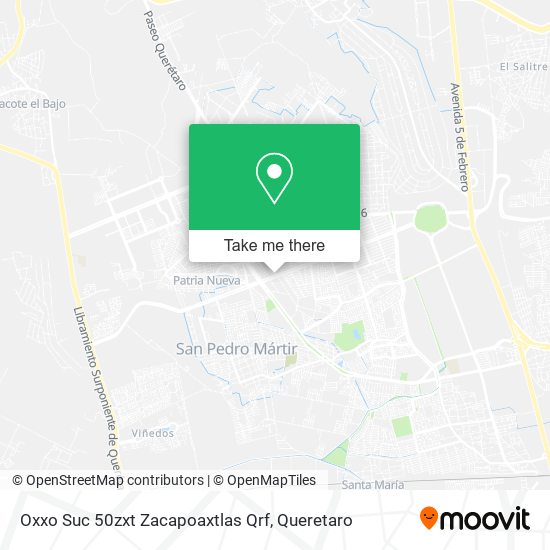 Oxxo Suc 50zxt Zacapoaxtlas Qrf map