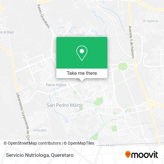 Servicio Nutriologa map