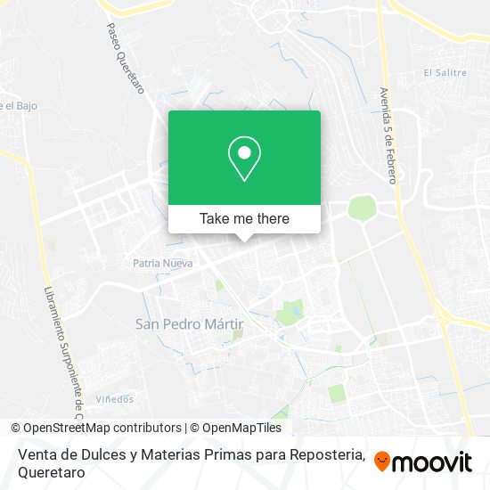 Venta de Dulces y Materias Primas para Reposteria map
