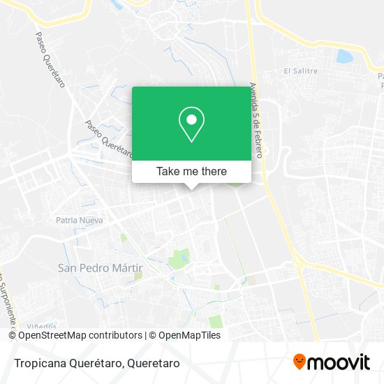 Tropicana Querétaro map