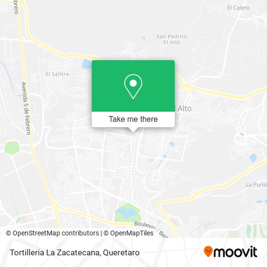 Tortilleria La Zacatecana map
