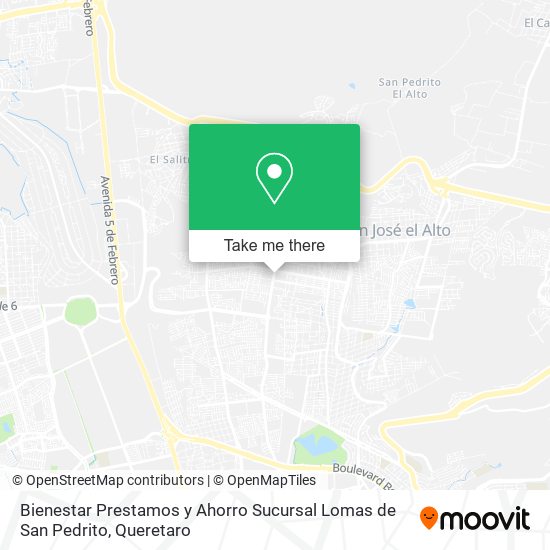 Bienestar Prestamos y Ahorro Sucursal Lomas de San Pedrito map