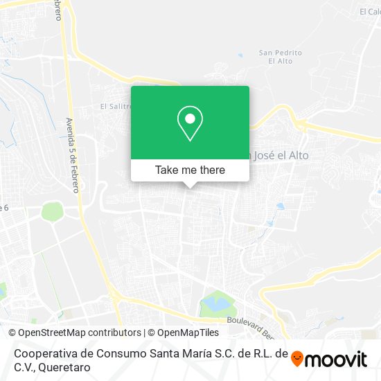 Mapa de Cooperativa de Consumo Santa María S.C. de R.L. de C.V.