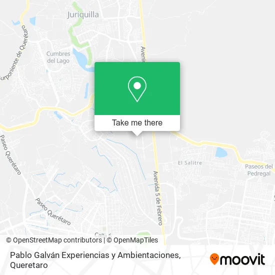 Mapa de Pablo Galván Experiencias y Ambientaciones