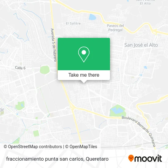 Mapa de fraccionamiento punta san carlos