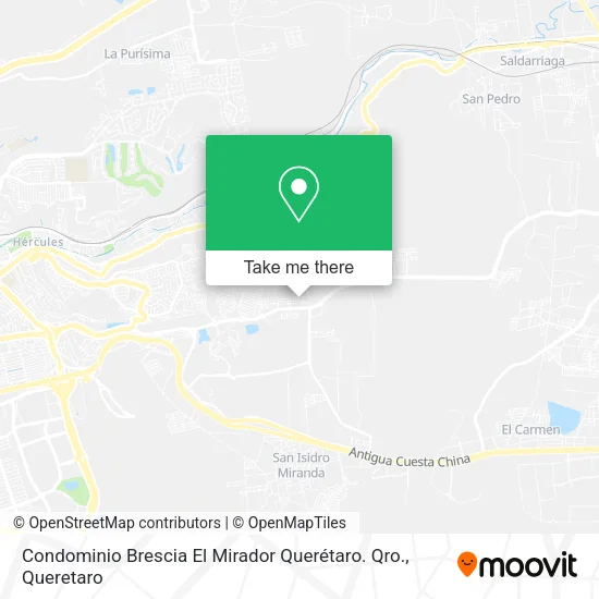 Mapa de Condominio Brescia El Mirador Querétaro. Qro.