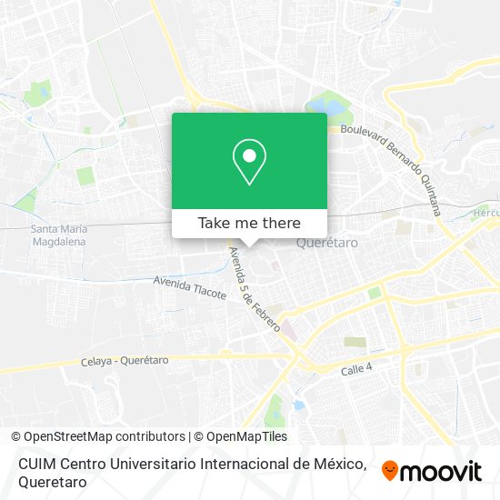 Mapa de CUIM Centro Universitario Internacional de México